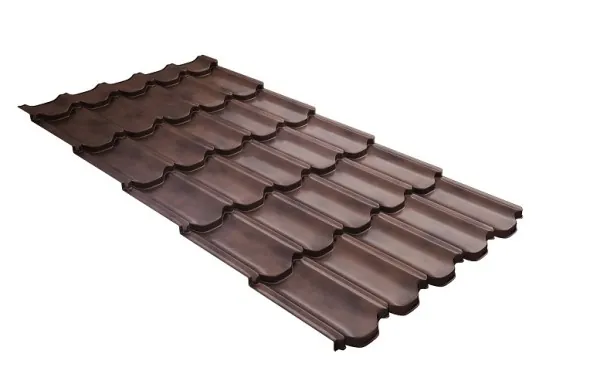 Металлочерепица квинта плюс с  3D резом 0,45 Safari Twincolor Brown купить в Вышнем Волочке