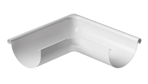 Угол внешний 90° D125 Döcke STAL PREMIUM Пломбир, (RAL 9010) купить в Вышнем Волочке