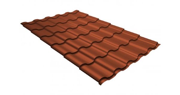 Металлочерепица кредо GL 0,5 GreenСoat Pural RR 750 кирпично-красный (RAL 8004 терракота) купить в Вышнем Волочке