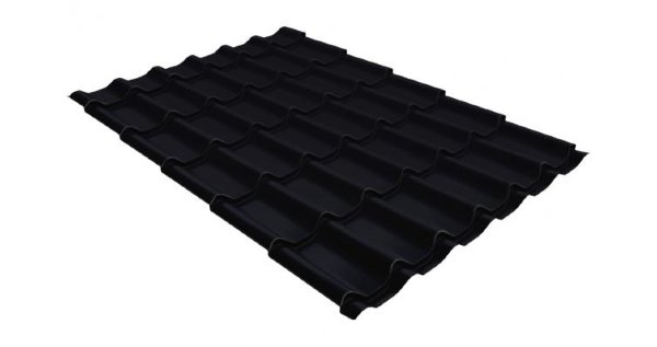 Металлочерепица классик GL 0,5 Velur20 RAL 9005 черный купить в Вышнем Волочке