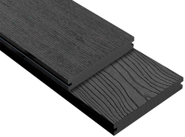 Террасная доска ДПК Outdoor 3D полнотелая STORM/OCEAN BLACK черная купить в Вышнем Волочке