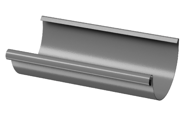 Желоб полукруглый D125 3 м Döcke STAL PREMIUM Графит, (RAL 7024) купить в Вышнем Волочке