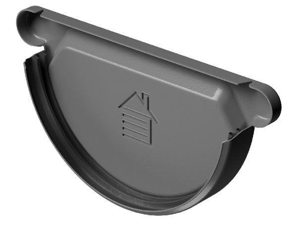 Заглушка желоба D125 Döcke STAL PREMIUM Графит, (RAL 7024) купить в Вышнем Волочке