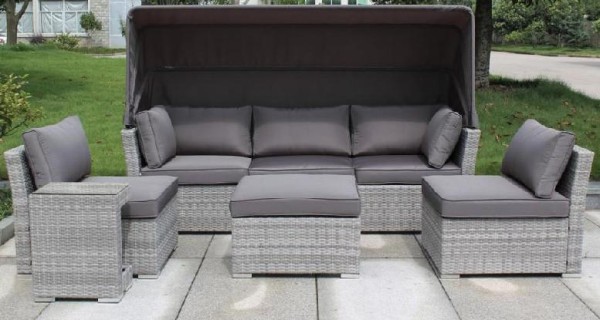 Диван-Трансформер AFINA плетеный из иск. ротанга AFM-320G Grey купить в Вышнем Волочке