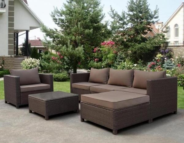 Комплект мебели AFINA плетеной из иск. ротанга YR821A Brown/Beige купить в Вышнем Волочке