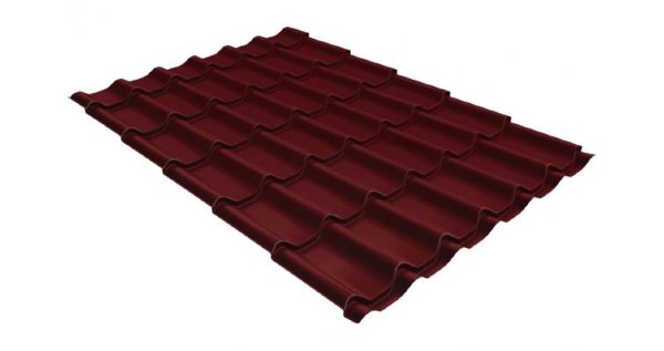 Металлочерепица классик 0,5 Satin RAL 3005 красное вино купить в Вышнем Волочке