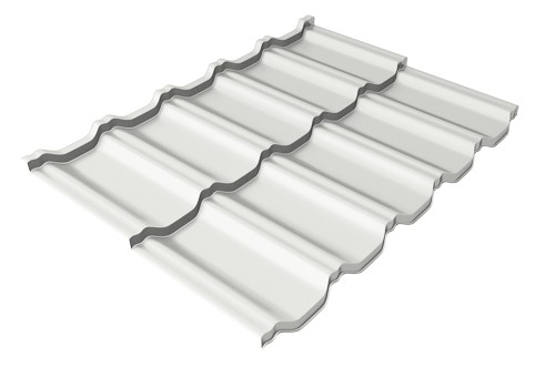 Металлочерепица модульная Квинта Uno Grand Line c 3D резом 0,5 Satin RAL 9003 сигнальный белый купить в Вышнем Волочке