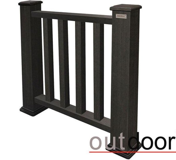 Ограждение из ДПК Outdoor Классик 3D STORM чёрный купить в Вышнем Волочке