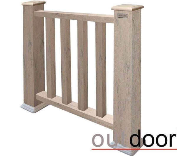 Ограждение из ДПК Outdoor Классик 3D STORM серый микс купить в Вышнем Волочке