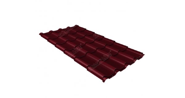 Металлочерепица камея 0,5 Satin RAL 3005 красное вино купить в Вышнем Волочке