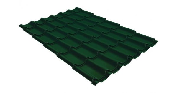 Металлочерепица классик 0,5 Satin RAL 6005 зеленый мох купить в Вышнем Волочке