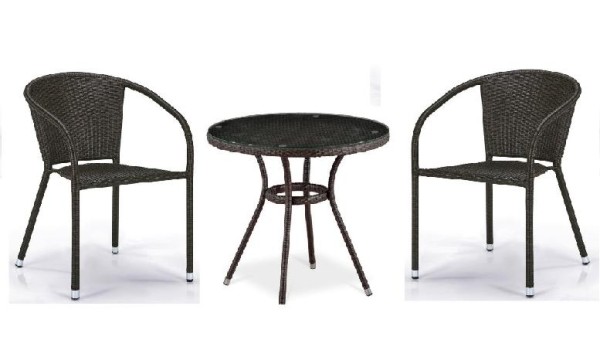 Комплект плетеной мебели AFINA из иск. ротанга Асоль-7 T282ANT/Y137C-W53 Brown 2Pcs купить в Вышнем Волочке