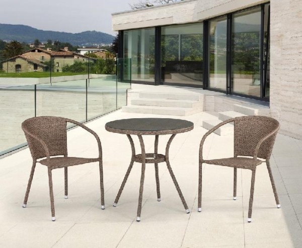 Комплект плетеной мебели AFINA из иск. ротанга T282ANT/Y137C-W56 Light Brown 2Pcs купить в Вышнем Волочке