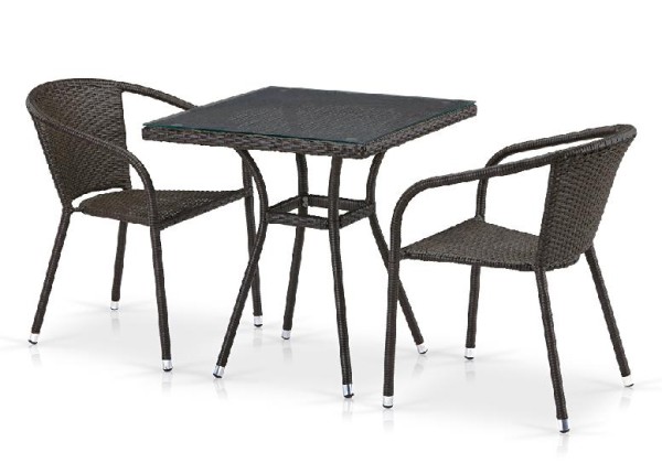 Комплект плетеной мебели AFINA из иск. ротанга T282BNT/Y137C-W53 Brown 2Pcs купить в Вышнем Волочке
