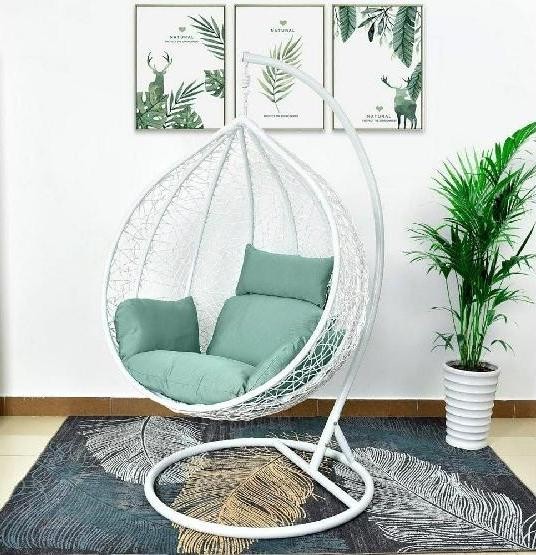 Кресло Подвесное из искусственного ротанга AFM-168A-XL White/Green купить в Вышнем Волочке