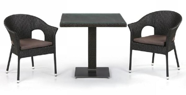 Комплект плетеной мебели AFINA из иск. ротанга T605SWT/Y79A-W53 Brown 2Pcs купить в Вышнем Волочке