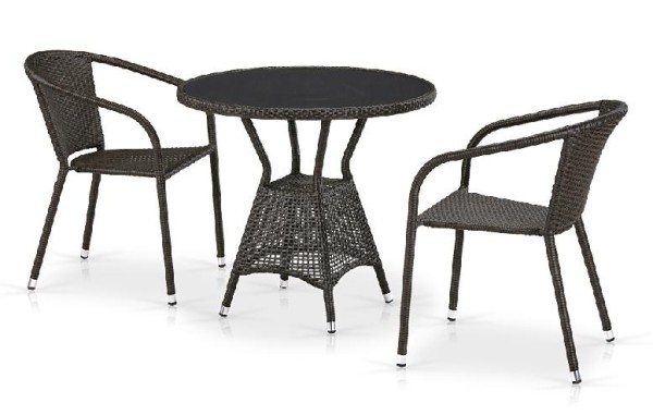 Комплект плетеной мебели AFINA из иск. ротанга T707ANS/Y137C-W53 Brown 2Pcs купить в Вышнем Волочке
