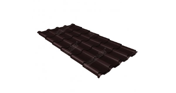 Металлочерепица камея 0,5 Satin RAL 8017 шоколад купить в Вышнем Волочке