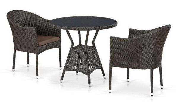 Комплект плетеной мебели AFINA из иск. ротанга T707ANS/Y350-W53 Brown 2Pcs купить в Вышнем Волочке