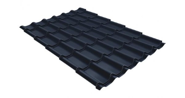 Металлочерепица классик 0,5 Satin RAL 7024 мокрый асфальт купить в Вышнем Волочке