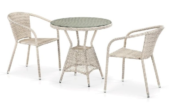 Комплект плетеной мебели AFINA из иск. ротанга T705ANT/Y137C-W85 Latte 2Pcs купить в Вышнем Волочке
