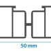 Лага алюминиевая KRONEX 50x25x3000 мм несущая купить в Вышнем Волочке