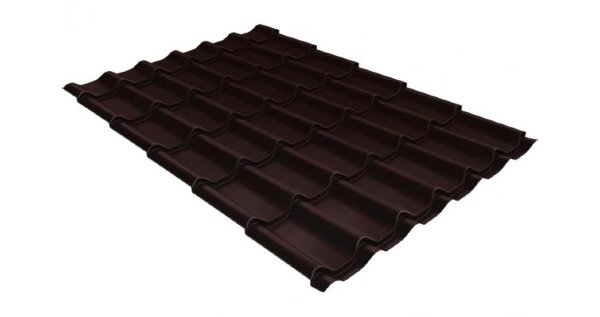 Металлочерепица классик 0,5 Satin RAL 8017 шоколад купить в Вышнем Волочке