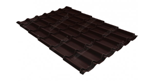 Металлочерепица классик GL 0,5 Quarzit RAL 8017 шоколад Metallic купить в Вышнем Волочке